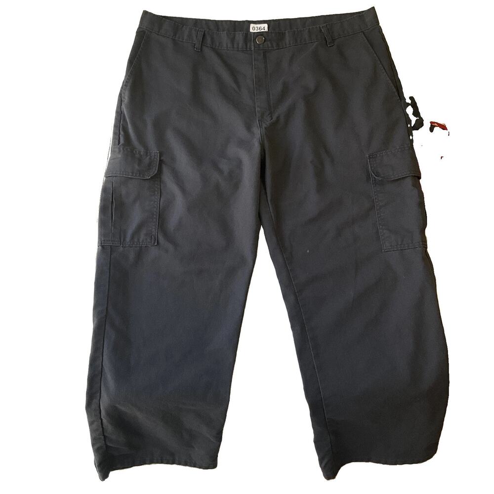 Dickies Men Pants XL Black Cargo Twill Button 29" Inseam Outdoor Pockets 41”Wais